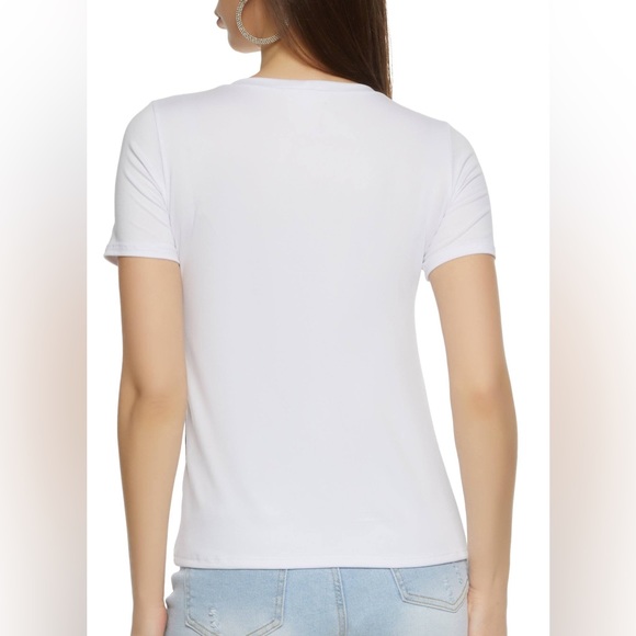 Graphic Print Crew Neck Tee - Picture 2 of 2